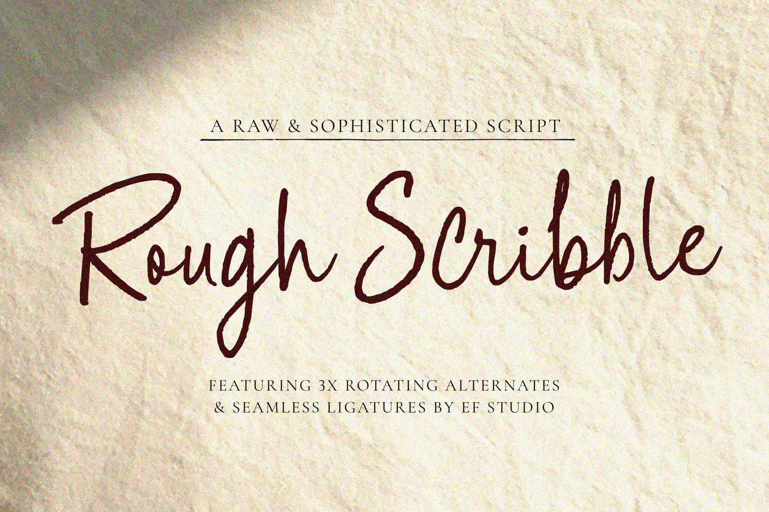 Rough Scribble - Raw & Sophisticated Script Font | EF Studio